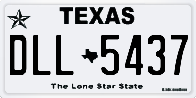 TX license plate DLL5437