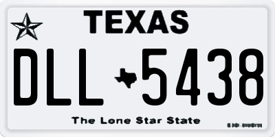 TX license plate DLL5438
