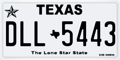 TX license plate DLL5443