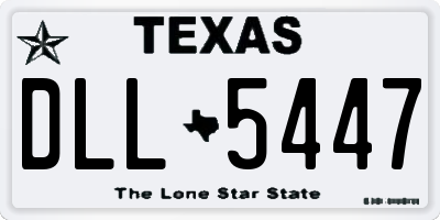 TX license plate DLL5447