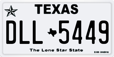 TX license plate DLL5449