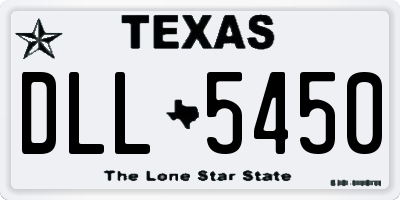 TX license plate DLL5450