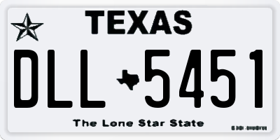 TX license plate DLL5451