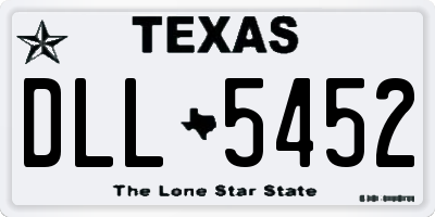 TX license plate DLL5452