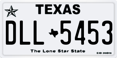 TX license plate DLL5453