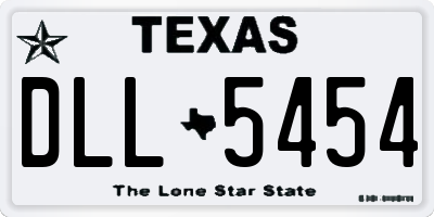 TX license plate DLL5454