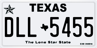 TX license plate DLL5455
