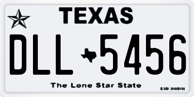 TX license plate DLL5456