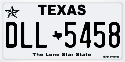 TX license plate DLL5458