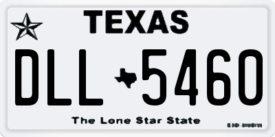 TX license plate DLL5460