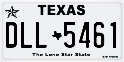 TX license plate DLL5461