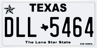 TX license plate DLL5464