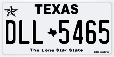 TX license plate DLL5465