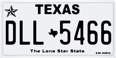 TX license plate DLL5466