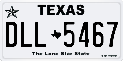 TX license plate DLL5467