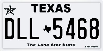TX license plate DLL5468