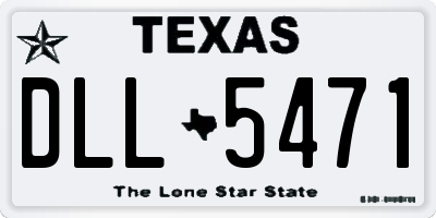 TX license plate DLL5471