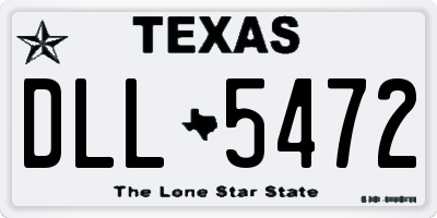 TX license plate DLL5472