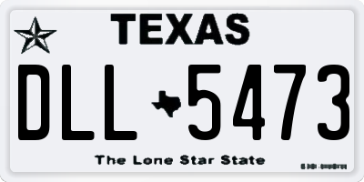 TX license plate DLL5473