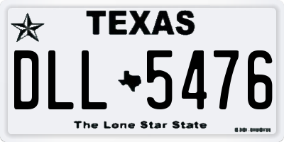 TX license plate DLL5476