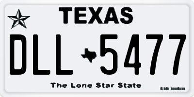 TX license plate DLL5477