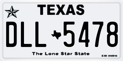 TX license plate DLL5478