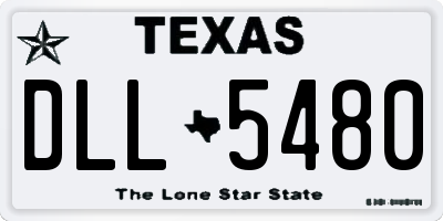 TX license plate DLL5480