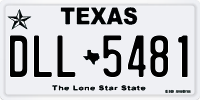 TX license plate DLL5481