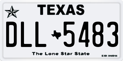 TX license plate DLL5483
