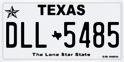 TX license plate DLL5485