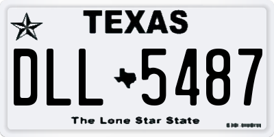 TX license plate DLL5487