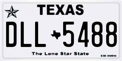 TX license plate DLL5488