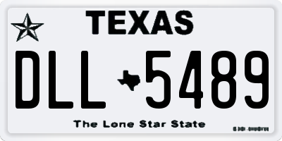 TX license plate DLL5489
