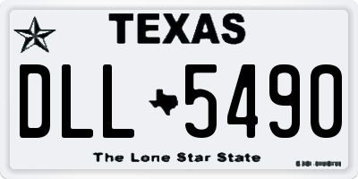 TX license plate DLL5490
