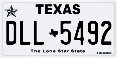 TX license plate DLL5492