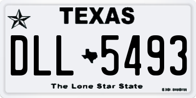 TX license plate DLL5493