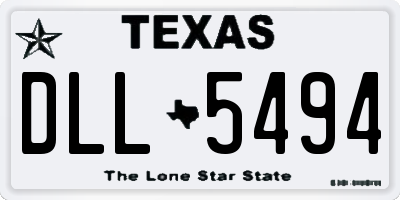 TX license plate DLL5494