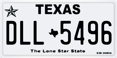 TX license plate DLL5496
