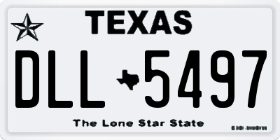 TX license plate DLL5497