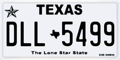 TX license plate DLL5499