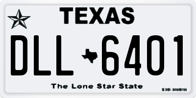 TX license plate DLL6401