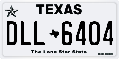 TX license plate DLL6404