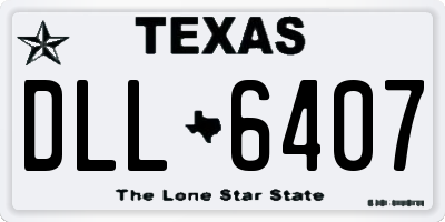 TX license plate DLL6407