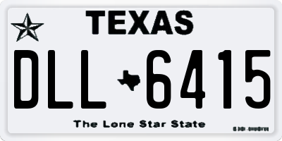 TX license plate DLL6415