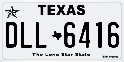 TX license plate DLL6416