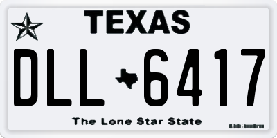 TX license plate DLL6417