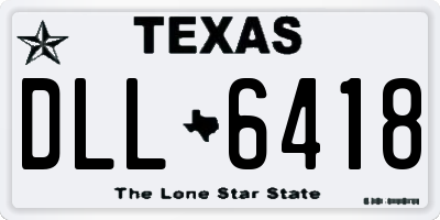 TX license plate DLL6418