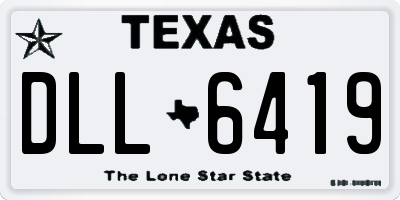 TX license plate DLL6419