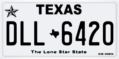 TX license plate DLL6420