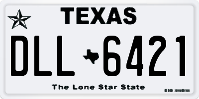 TX license plate DLL6421